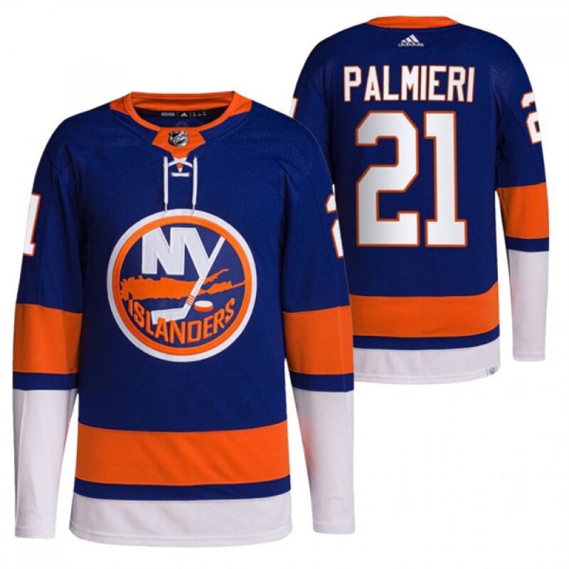 6861a927a85fd_1 Men's New York Islanders #21 Kyle Palmieri Royal Stitched Jersey