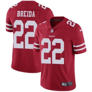 6861a92fa97d2_1 Men's San Francisco 49ers #22 Matt Breida Red Vapor Untouchable Limited Stitched NFL Jersey