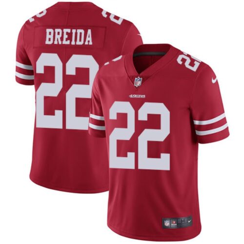 6861a92fa97d2_1 Men's San Francisco 49ers #22 Matt Breida Red Vapor Untouchable Limited Stitched NFL Jersey