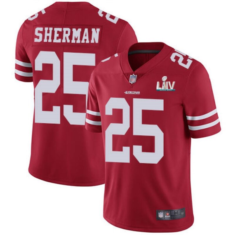 6861a938b208c_1 Men's San Francisco 49ers #25 Richard Sherman Red Super Bowl LIV Vaper Untouchable Limited Stitched NFL Jersey