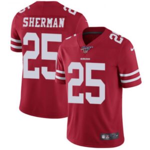 6861a93be2d8f_1 Men's San Francisco 49ers #25 Richard Sherman Red 2019 100th season Vapor Untouchable Limited Stitched NFL Jersey