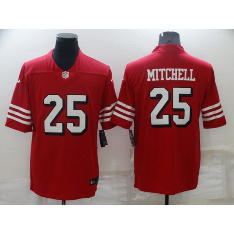6861a94ead8d4_1 Men's San Francisco 49ers #25 Eli Mitchell Red Vapor Untouchable Limited Stitched Jersey