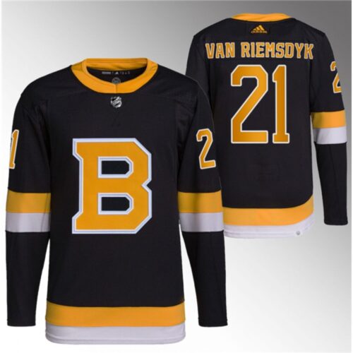 6861a95a2de86_1 Men's Boston Bruins #21 James van Riemsdyk Black Home Breakaway Stitched Jersey