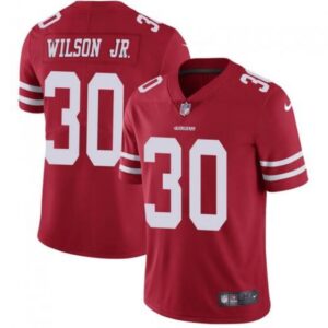 6861a968583fe_1 Men's San Francisco 49ers #30 Jeff Wilson Jr. Red Vapor Untouchable Limited Stitched NFL Jersey