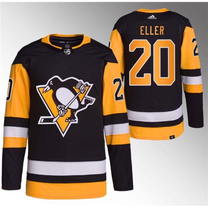6861a96b40f46_1 Men's Pittsburgh Penguins #20 Lars Eller Black Stitched Jersey