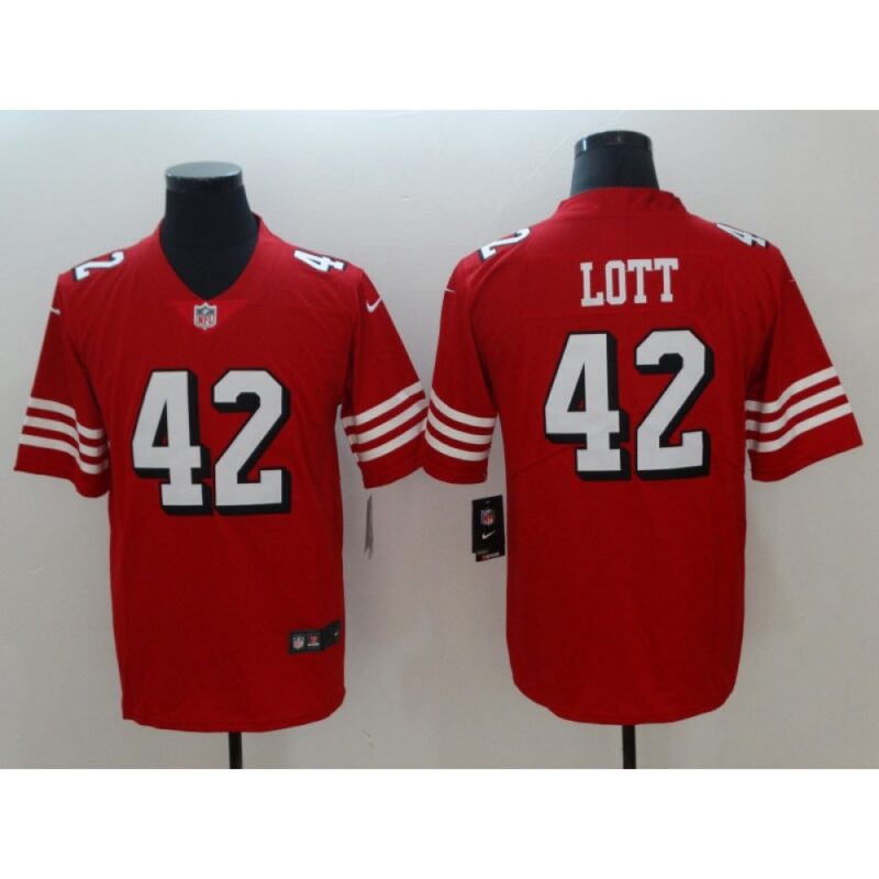 6861a97e210e5_1 Men's NFL San Francisco 49ers #42 Ronnie Lott Red 2018 Vapor Untouchable Limited Stitched NFL Jersey