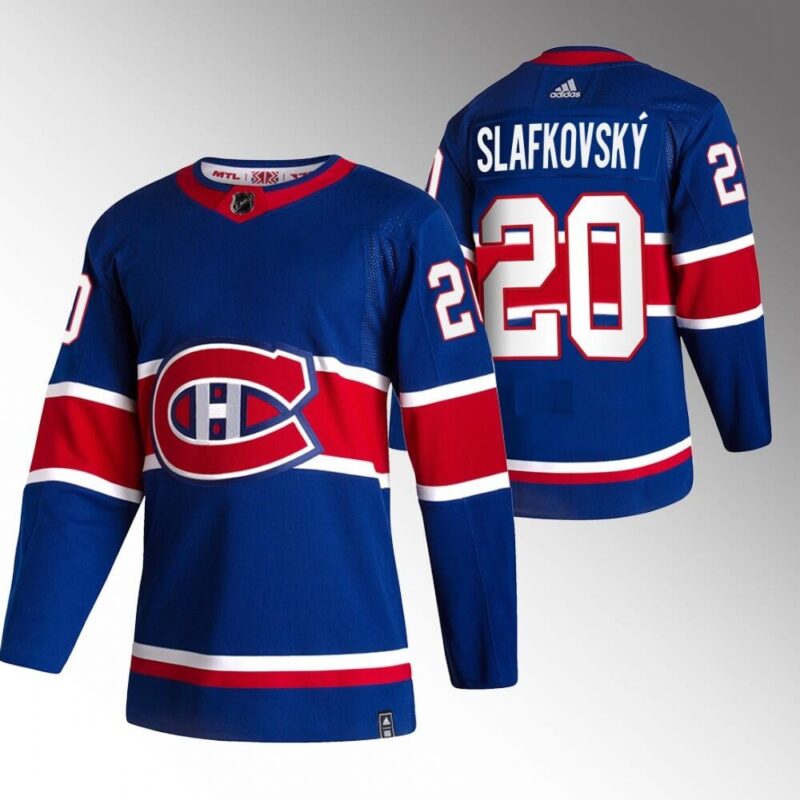 6861a998c0ab8_1 Men's Montreal Canadiens #20 Juraj Slafkovsky Blue Stitched Jersey