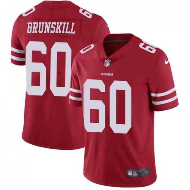 6861a9b943c12_1 Men's San Francisco 49ers #60 Daniel Brunskill Red 2019 Vapor Untouchable Limited Stitched NFL Jersey
