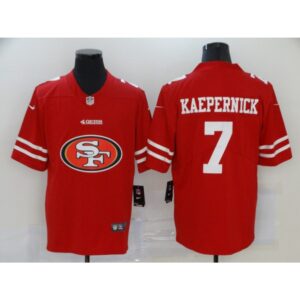 6861a9bf872f0_1 Men's San Francisco 49ers #7 Colin Kaepernick Red 2020 Team Big Logo Limited Stitched Jersey