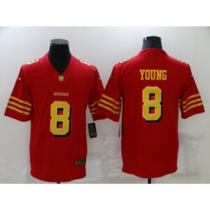 6861a9e5cd75f_1 Men's San Francisco 49ers #8 Steve Young Red Gold Vapor Untouchable Limited Stitched Jersey
