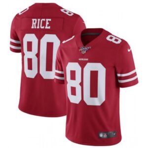 6861a9ef02a4d_1 Men's San Francisco 49ers #80 Jerry Rice Red 2019 100th season Vapor Untouchable Limited Stitched NFL Jersey