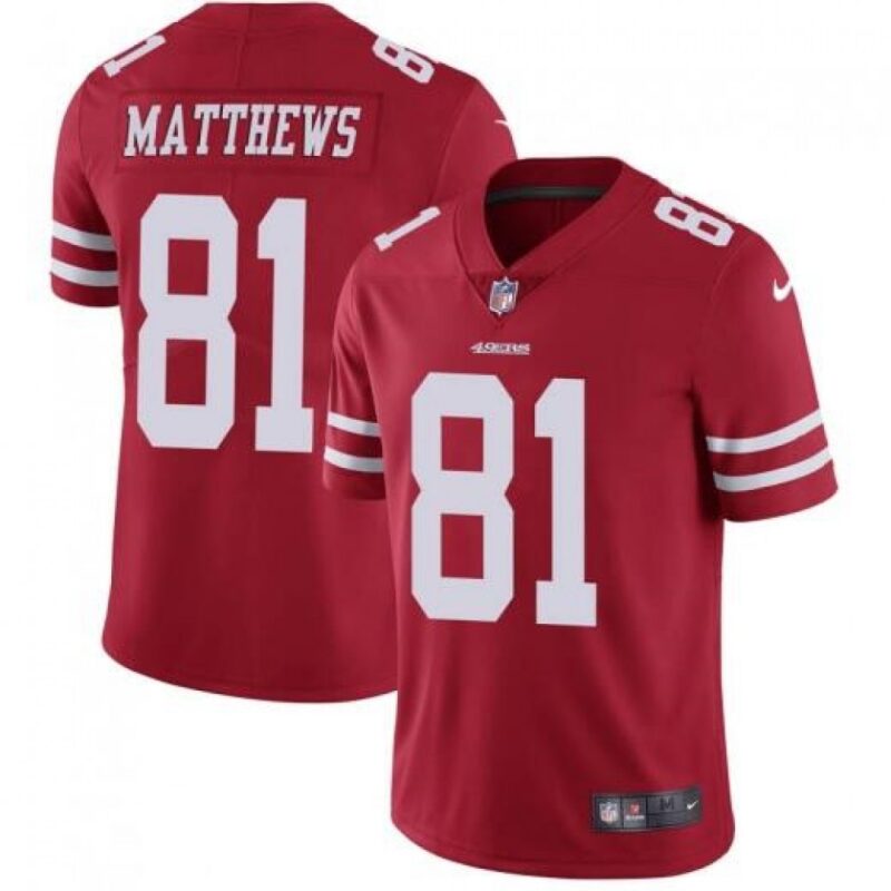 6861a9fe71058_1 Men's San Francisco 49ers #81 Jordan Matthews Red Vapor Untouchable Limited Stitched NFL Jersey