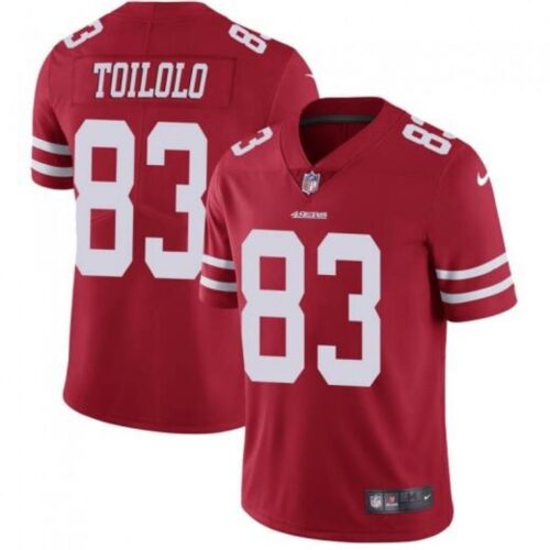 6861aa0e2d1d9_1 Men's San Francisco 49ers #83 Levine Toilolo Red Vapor Untouchable Limited Stitched NFL Jersey