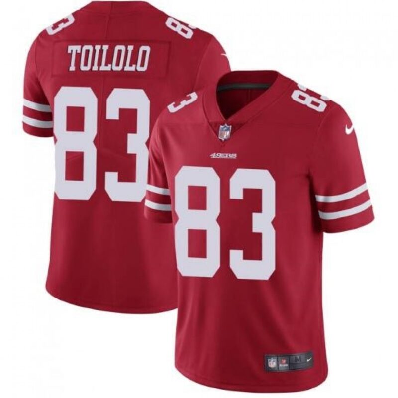 6861aa0e2d1d9_1 Men's San Francisco 49ers #83 Levine Toilolo Red Vapor Untouchable Limited Stitched NFL Jersey
