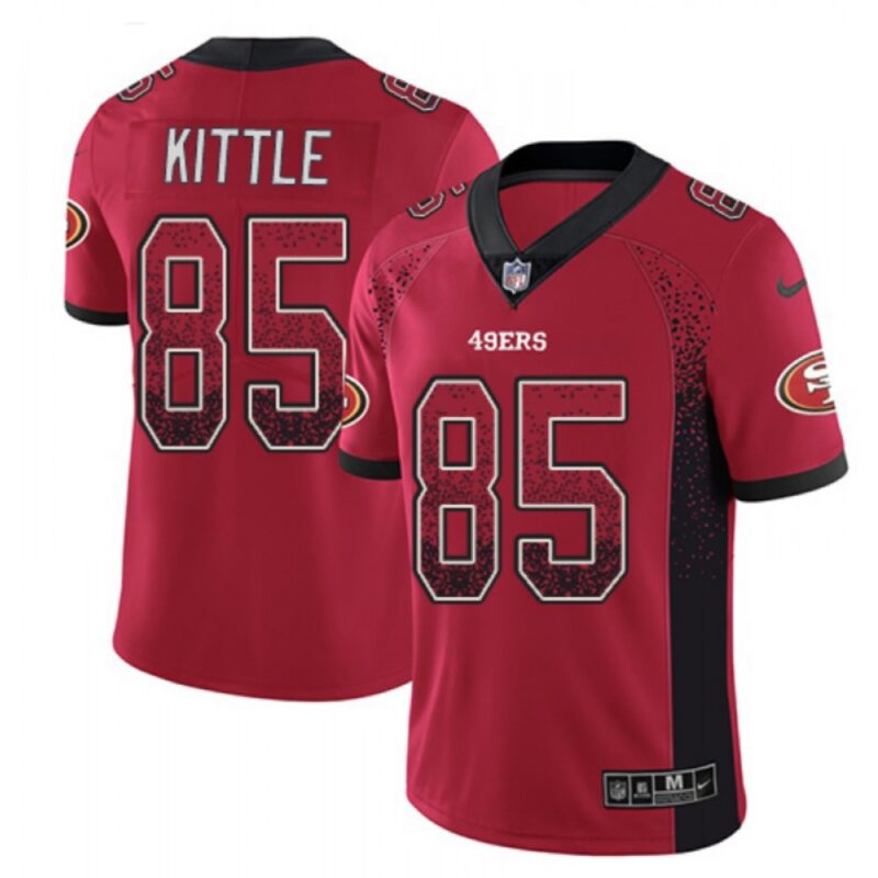 6861aa175f99b_1 Men's San Francisco 49ers #85 George Kittle Red Drift Fashion Color Rush Limited Stitched NFL Jersey