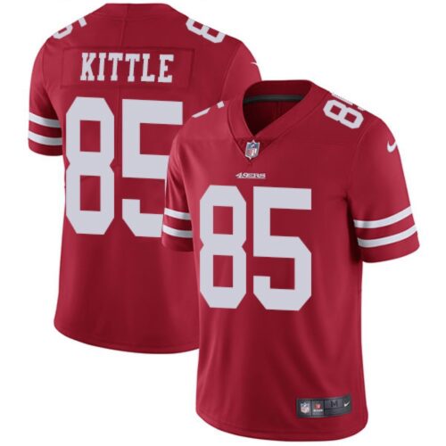 6861aa1a5b317_1 Men's San Francisco 49ers #85 George Kittle Red Vapor Untouchable Limited Stitched NFL Jersey