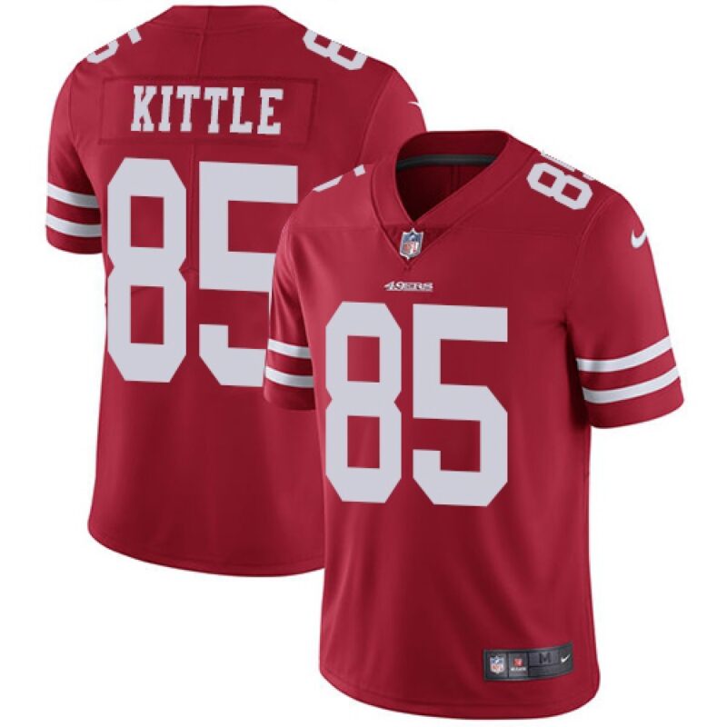 6861aa1a5b317_1 Men's San Francisco 49ers #85 George Kittle Red Vapor Untouchable Limited Stitched NFL Jersey