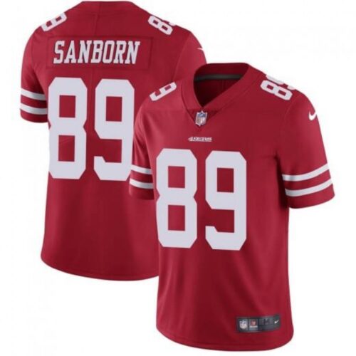 6861aa2698988_1 Men's San Francisco 49ers #89 Garrison Sanborn Red Vapor Untouchable Limited Stitched NFL Jersey