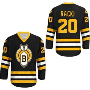 6861aa4517c7e_1 Men's Thunder Bay Bombers #20 Carl Racki Black Stitched Hockey Jersey