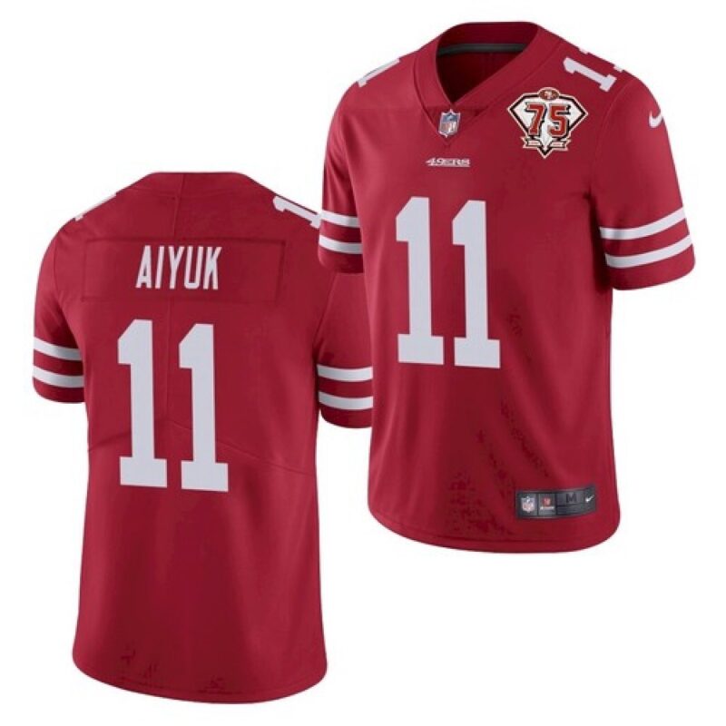 6861aa5579772_1 Men's San Francisco 49ers #11 Brandon Aiyuk 2021 Red 75th Anniversary Vapor Untouchable Stitched NFL Jersey