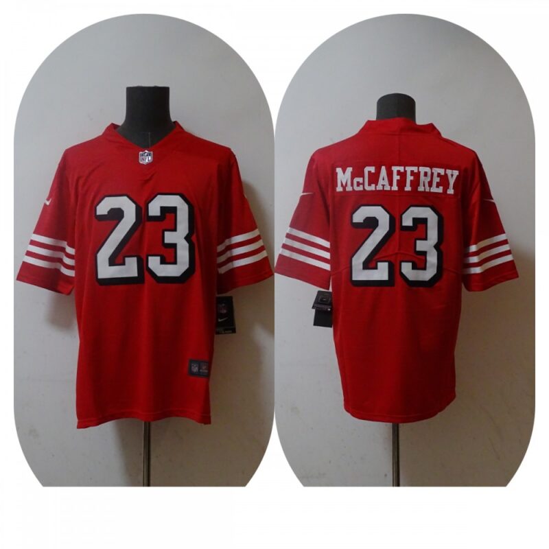 6861aa5c4ff04_1 Men's San Francisco 49ers #23 Christian McCaffrey 2022 Red Vapor Untouchable Stitched Jersey
