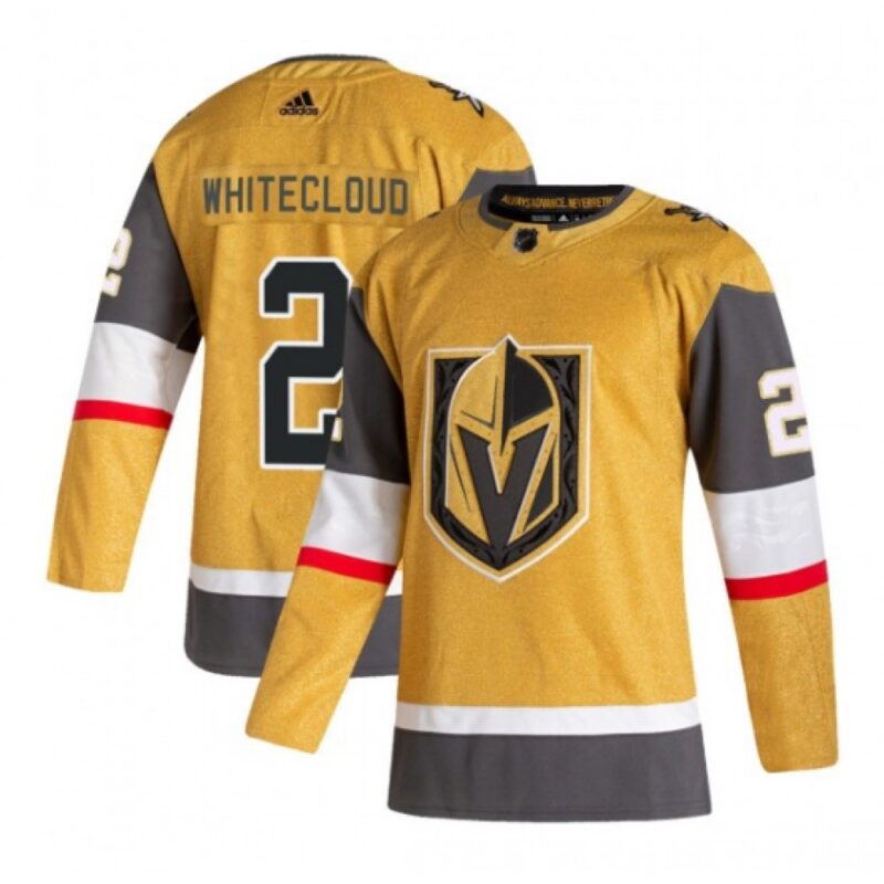 6861aa5d48ea5_1 Men's Vegas Golden Knights #2 Zach Whitecloud Gold Stitched Jersey