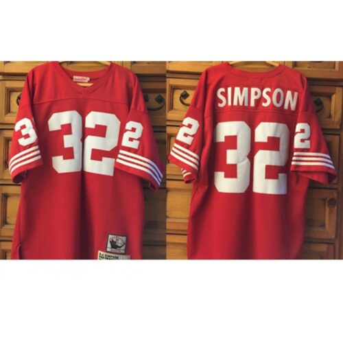 6861aa78862ee_1 Men's San Francisco 49ers #32 O.J Simpson Red Throwback Stitched Jersey