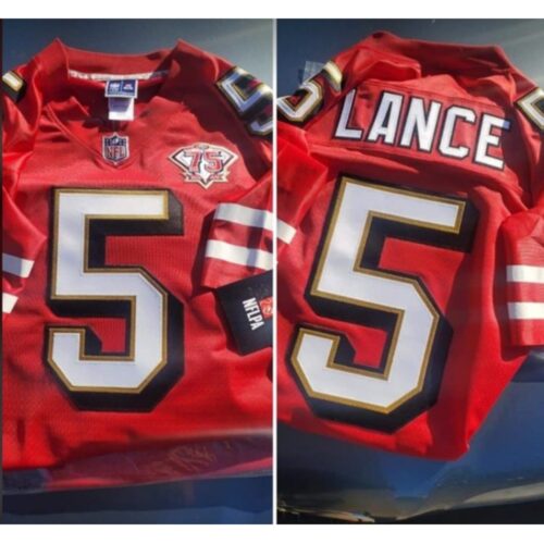 6861aa825670c_1 Men's San Francisco 49ers #5 Trey Lance 2021 75th Anniversary Red Throwback NFL Stitched Jersey