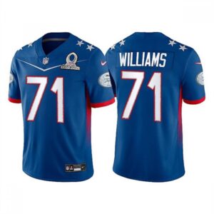 6861aa8bac3d3_1 Men's San Francisco 49ers #71 Trent Williams 2022 Royal NFC Pro Bowl Stitched Jersey