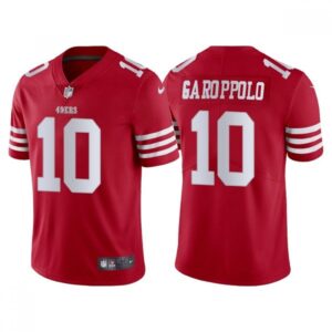 6861aab87e2d8_1 Men's San Francisco 49ers #10 Jimmy Garoppolo 2022 New Scarlet Vapor Untouchable Stitched Football Jersey