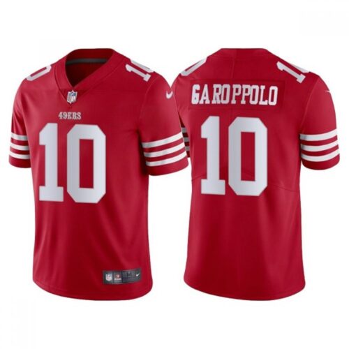 6861aab87e2d8_1 Men's San Francisco 49ers #10 Jimmy Garoppolo 2022 New Scarlet Vapor Untouchable Stitched Football Jersey
