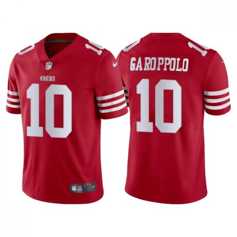 6861aab87e2d8_1 Men's San Francisco 49ers #10 Jimmy Garoppolo 2022 New Scarlet Vapor Untouchable Stitched Football Jersey