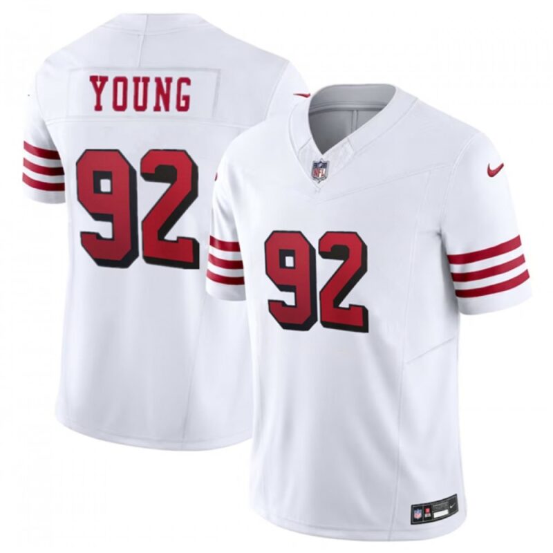 6861aad1c2f38_1 Men's San Francisco 49ers #92 Chase Young New White 2023 F.U.S.E. Stitched Football Jersey