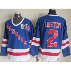 6861aaf1b6cdf_1 Rangers #2 Brian Leetch Blue CCM 75TH Stitched NHL Jersey
