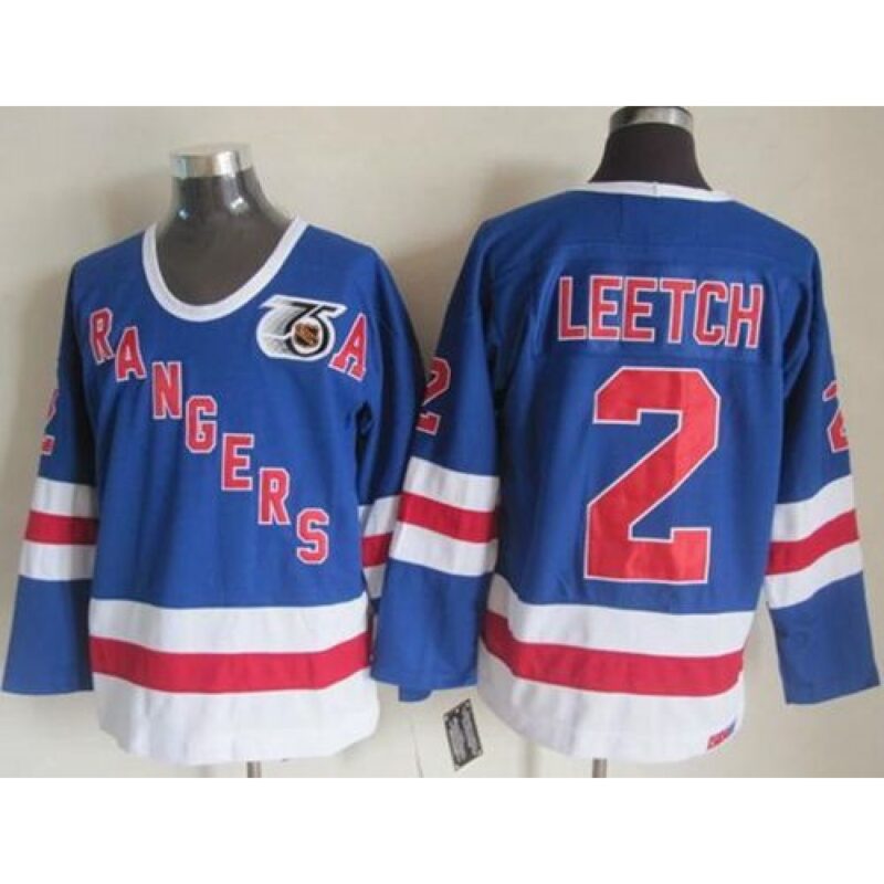 6861aaf1b6cdf_1 Rangers #2 Brian Leetch Blue CCM 75TH Stitched NHL Jersey