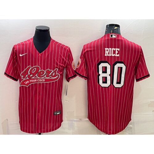6861ab045dff5_1 Men's San Francisco 49ers #80 Jerry Rice Red With Patch Cool Base Stitched Baseball Jersey