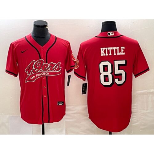 6861ab1090fd9_1 Men's San Francisco 49ers #85 George Kittle New Red Cool Base Stitched Baseball Jersey