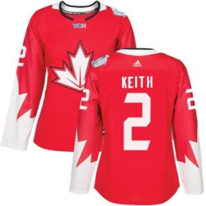 6861ab2d89e73_1 Team Canada #2 Duncan Keith Red 2016 World Cup Women's Stitched NHL Jersey