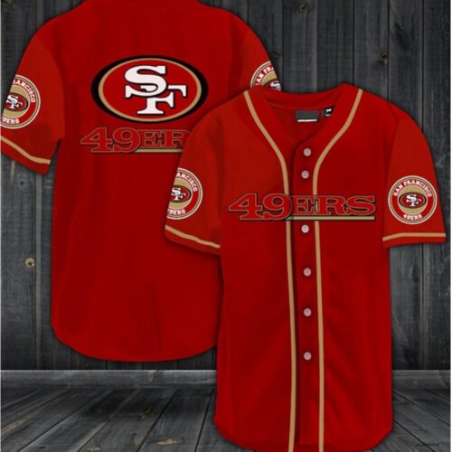 6861ab3398d50_1 Men's San Francisco 49ers Red Baseball Stitched Jersey Shirt