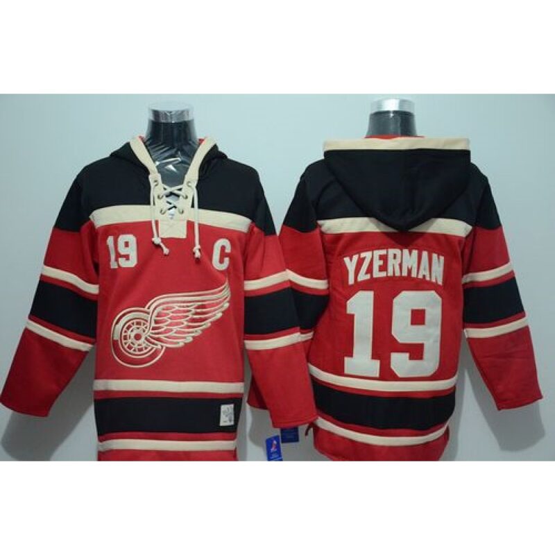 6861ab64cdcca_1 Red Wings #19 Steve Yzerman Red Sawyer Hooded Sweatshirt Stitched NHL Jersey