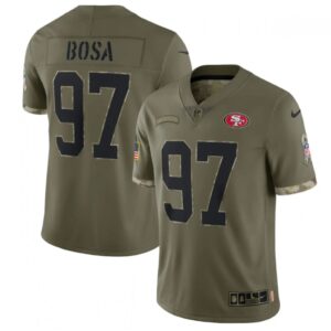6861ab969c626_1 Men's San Francisco 49ers #97 Nick Bosa Olive 2022 Salute To Service Limited Stitched Jersey