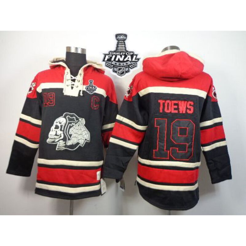 6861aba28a1e3_1 Blackhawks #19 Jonathan Toews Black Sawyer Hooded Sweatshirt 2015 Stanley Cup Stitched NHL Jersey
