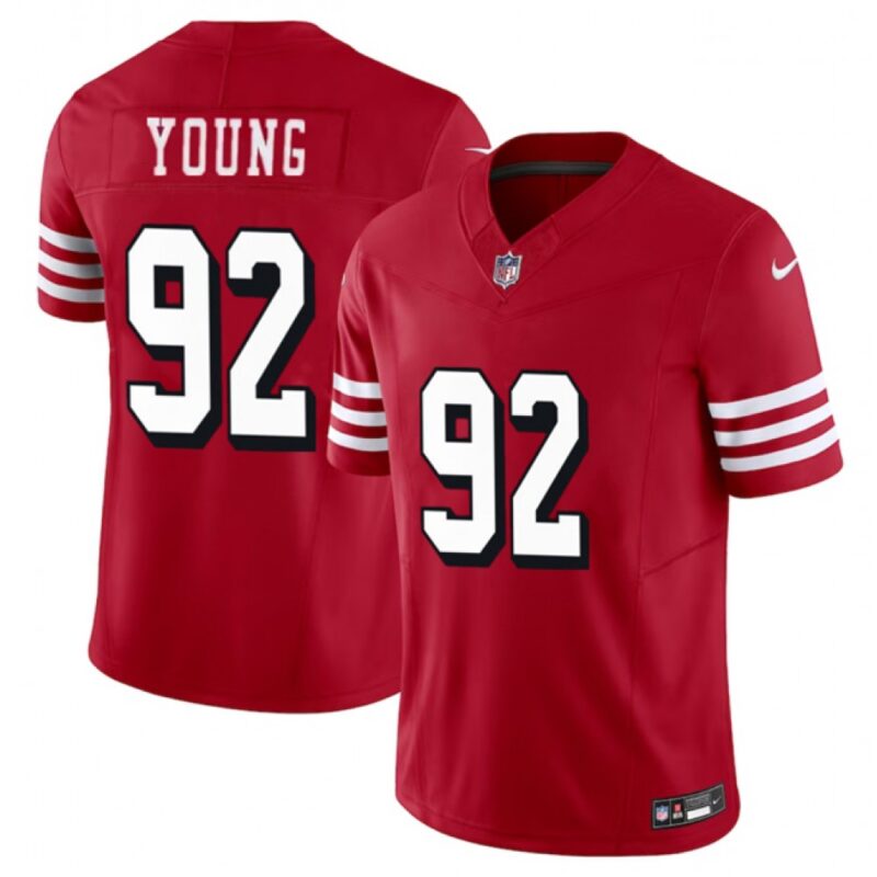 6861abb81d5e5_1 Men's San Francisco 49ers #92 Chase Young New Red 2023 F.U.S.E. Stitched Football Jersey