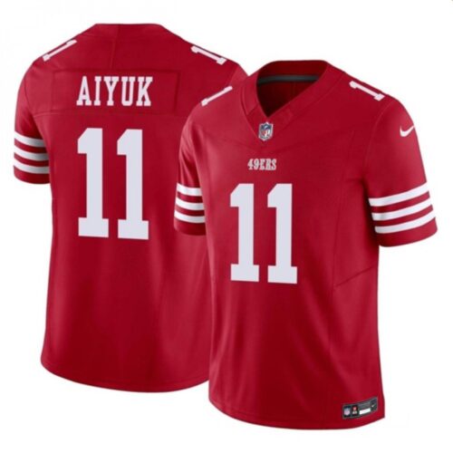 6861abc182a86_1 Men's San Francisco 49ers #11 Brandon Aiyuk Red 2023 F.U.S.E. Vapor Limited Stitched Football Jersey
