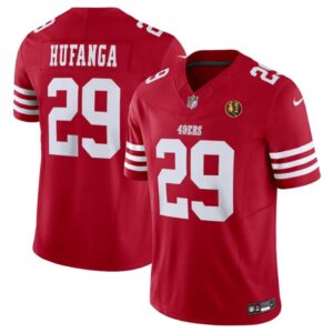 6861abca91df7_1 Men's San Francisco 49ers #29 Talanoa Hufanga Red 2023 F.U.S.E. With John Madden Patch Vapor Limited Stitched Football Jersey
