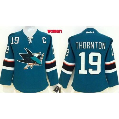 6861abcb266e0_1 Sharks #19 Joe Thornton Teal Women's Home Stitched NHL Jersey