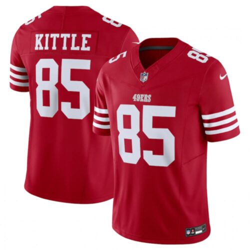 6861abd9abf7e_1 Men's San Francisco 49ers #85 George Kittle Red 2023 F.U.S.E. Vapor Untouchable Limited Stitched Football Jersey
