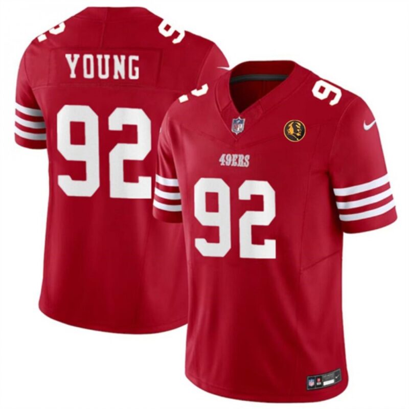 6861abdc95f72_1 Men's San Francisco 49ers #92 Chase Young Red 2023 F.U.S.E. With John Madden Patch Vapor Limited Stitched Football Jersey