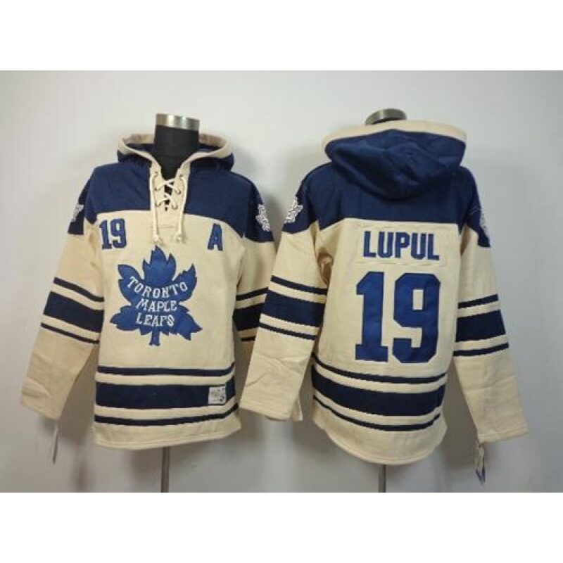 6861abf853fc5_1 Maple Leafs #19 Joffrey Lupul Cream Sawyer Hooded Sweatshirt Stitched NHL Jersey