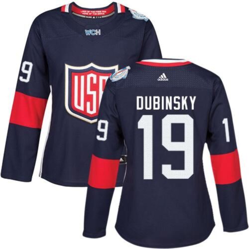 6861ac0ad93f5_1 Team USA #19 Brandon Dubinsky Navy Blue 2016 World Cup Women's Stitched NHL Jersey